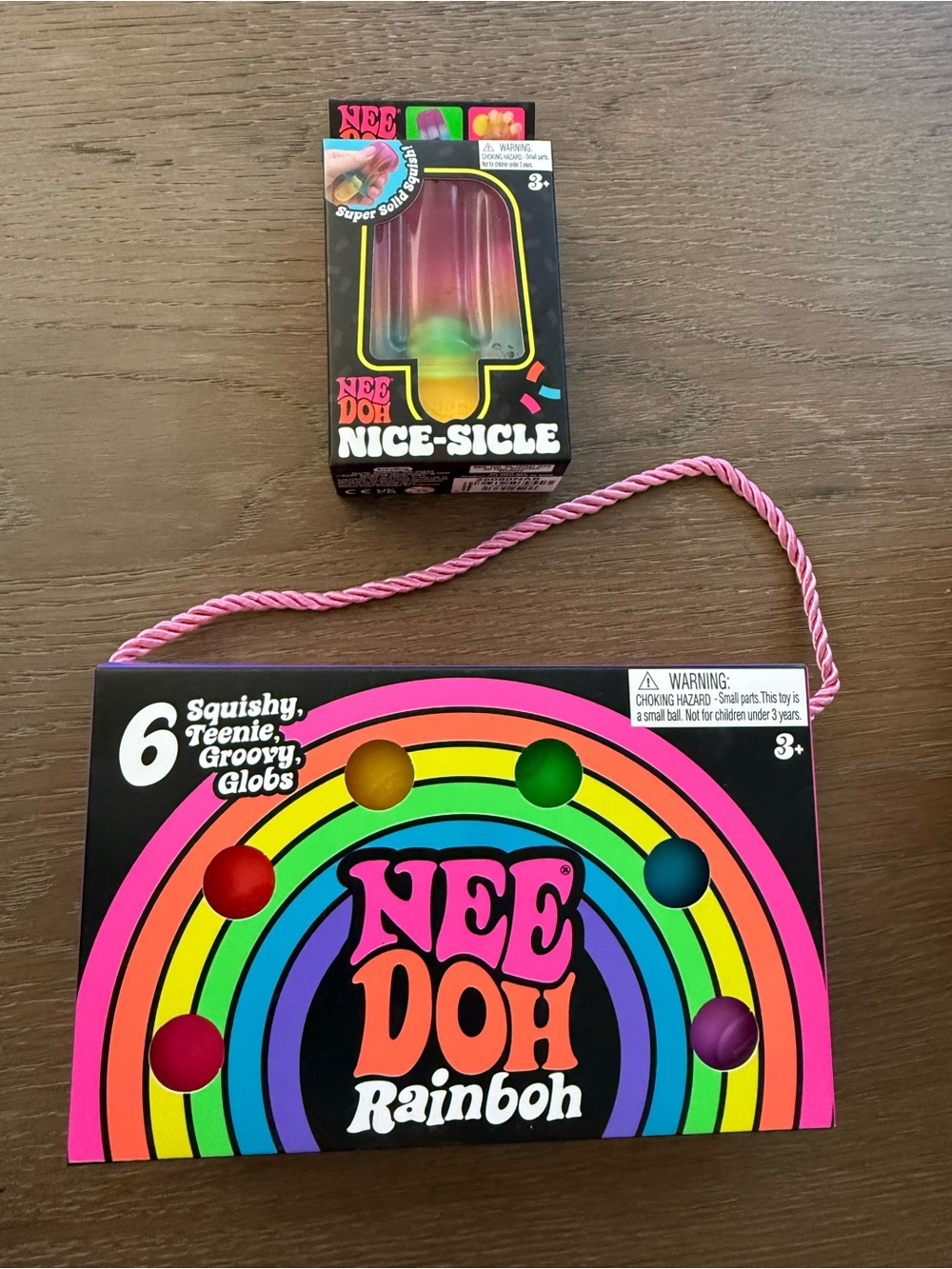 NWT NeeDoh Rainbow & Nice-sicle Popsicle Squishy set Bundle
